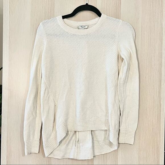 Madewell Cream Crewneck Sweater - Picture 1 of 3